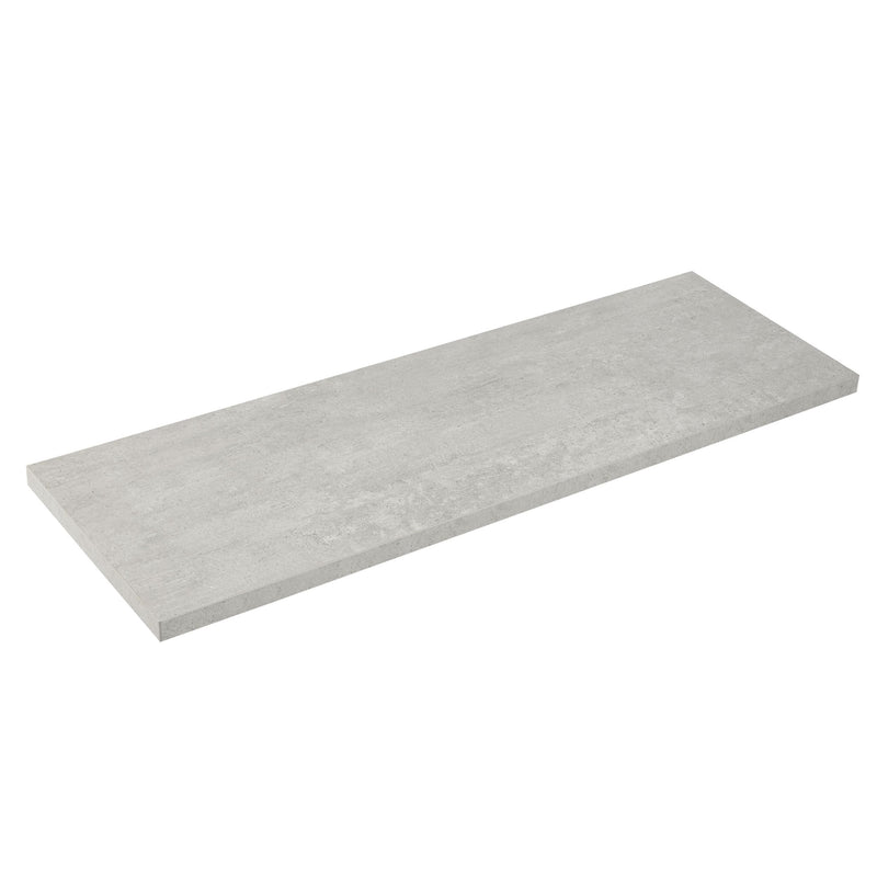 type A Floating Wall Shelf Board, Grey Concrete, 12 x 24-in S2