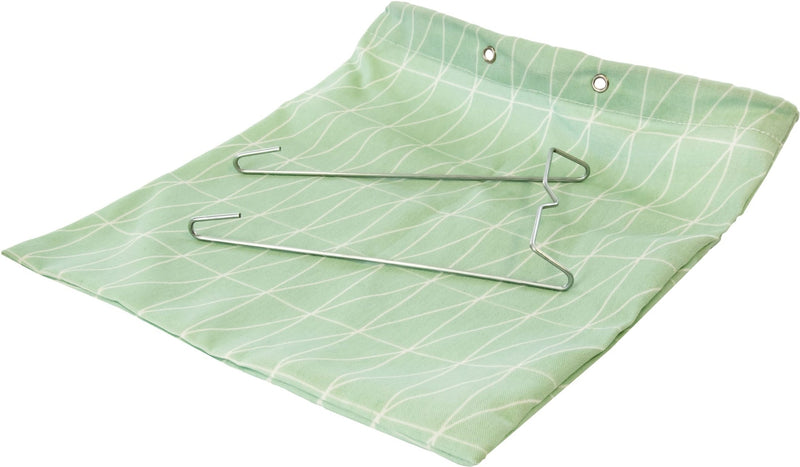 type A Hanging Clothespin Bag, Green/White, 7.9-in x 0.5-in x 18-in P4