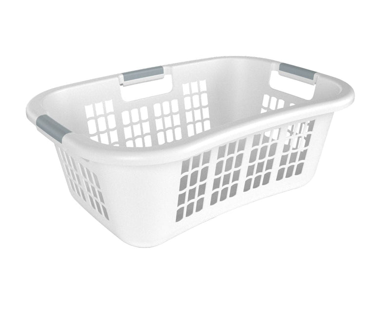 type A Hip Hugging Laundry Basket, Standard, White F1