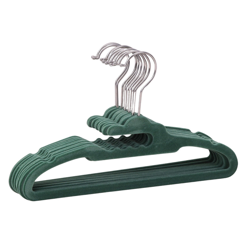type A Kids' Non-Slip Slim Swivel Hanger, Smoked Pine, 10-pk G4