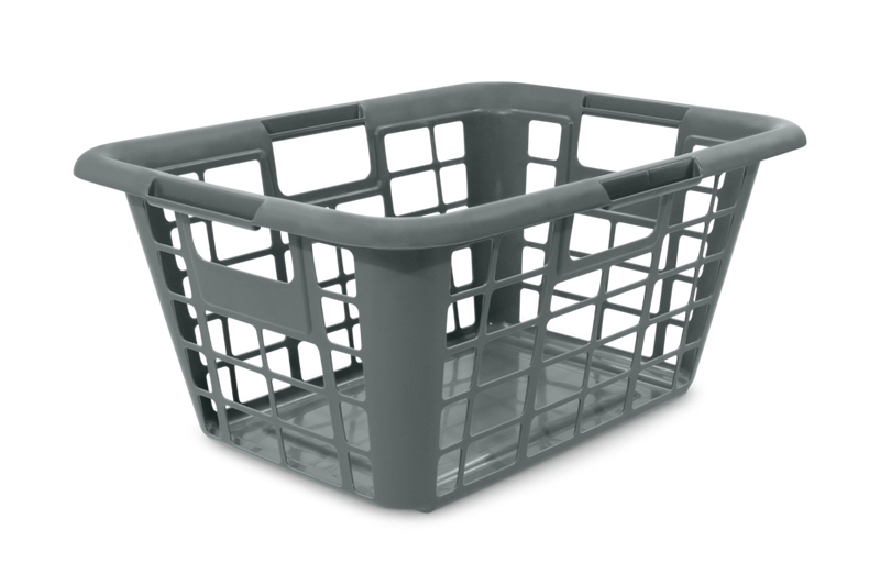 type A Laundry Basket, 23.25 x 17 x 11-in, Grey O2