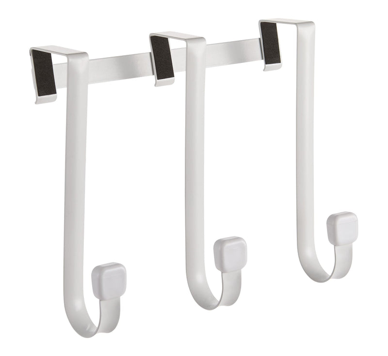 Type A Modern Over-The-Door Triple Hook, White, 9-in P9