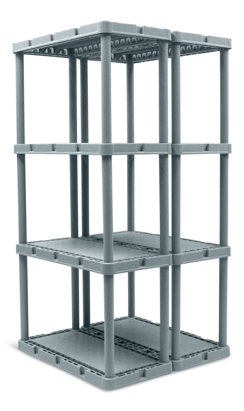 type A Prima Light-Duty 4-Tier Connecting Shelving Storage Unit, Holds up to 220-lb D3
