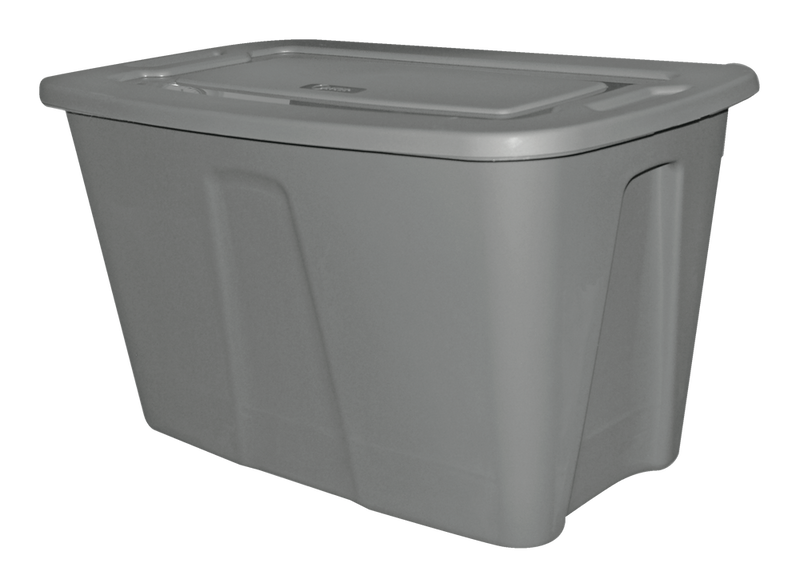 type A Restore Stackable Nesting Storage Box with Lid, 121-L, Grey J3