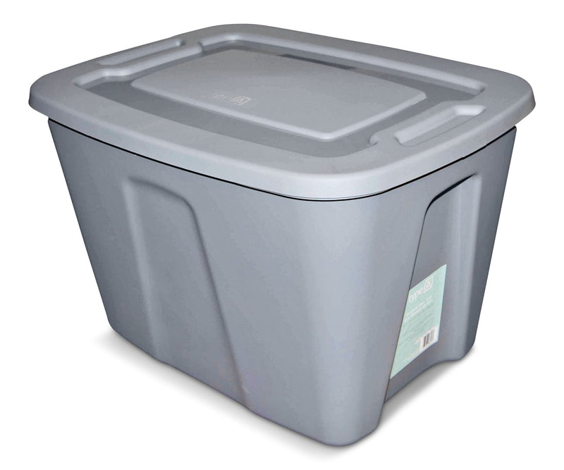 type A Restore Stackable Storage Box with Lid, 68-L, Grey B2