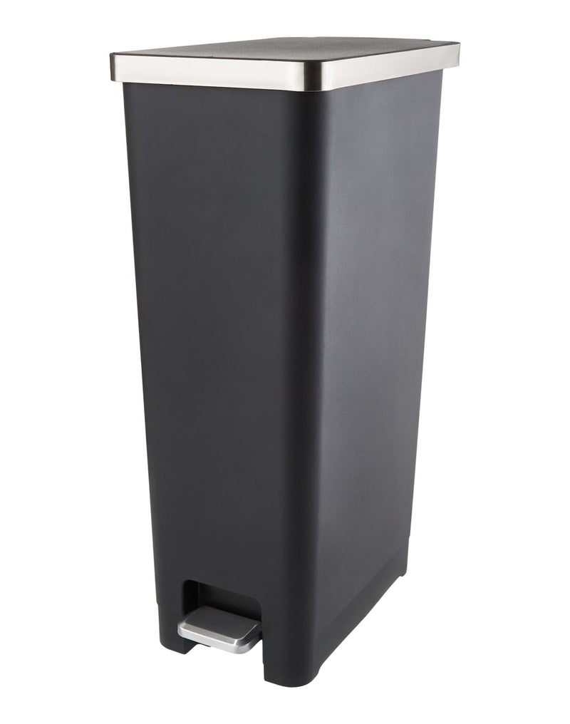 Type A Slim Black Resin Garbage Can, 30-L B4