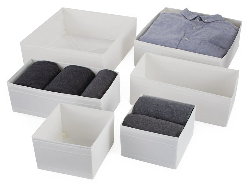 type A Soft Fabric All-Purpose Storage Box Set, 6-pk R0