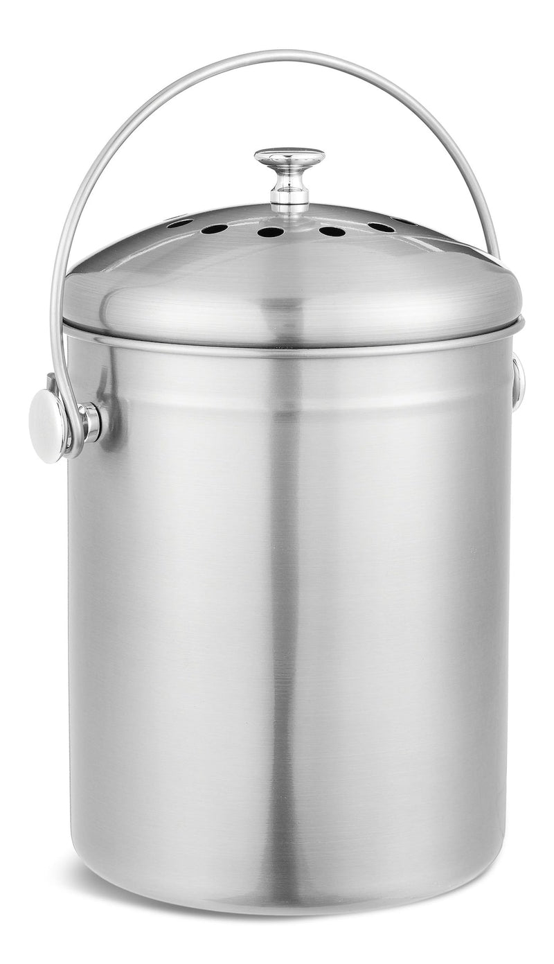 type A Stainless Steel Circular Compost Bin, 4-L A5