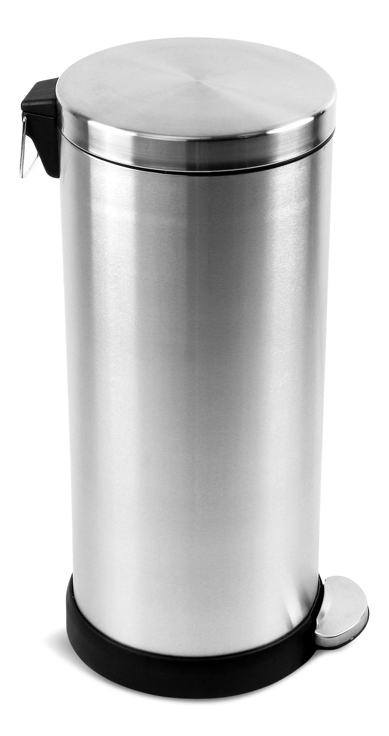 type A Stainless Steel Circular Step Garbage Can, 30-L D1