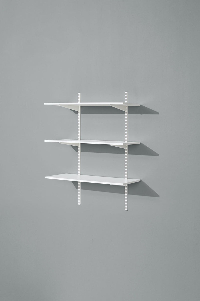 type A Wooden Floating Wall Shelf Board, White, 16 x 35-in I3