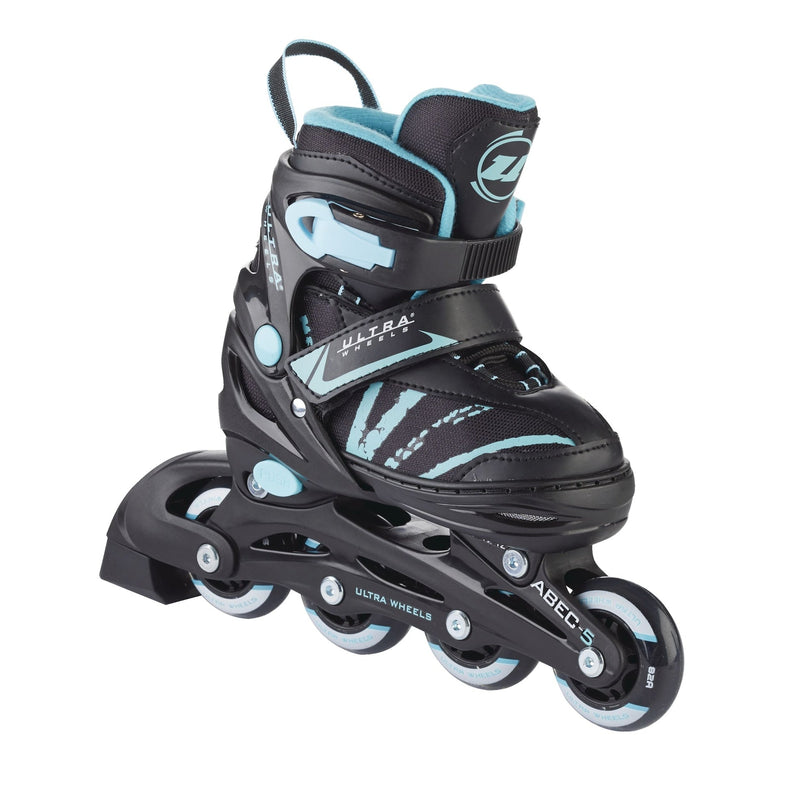 Ultra Wheels Adjustable Inline Skates, Teal, Assorted Sizes U5