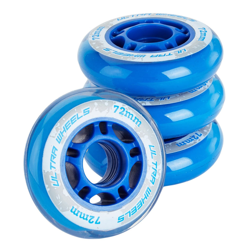 Ultra Wheels Replacement Inline Skate Wheels, Blue, 4-pk, Assorted Sizes Q4