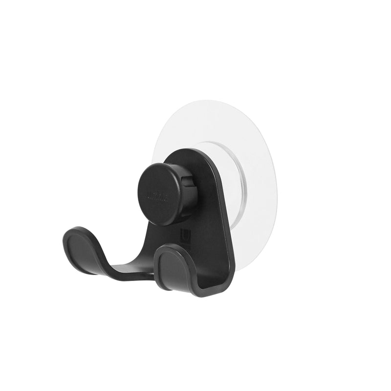 Umbra Flex Adhesive Rust-Resistant Double Shower Hook, Black X1