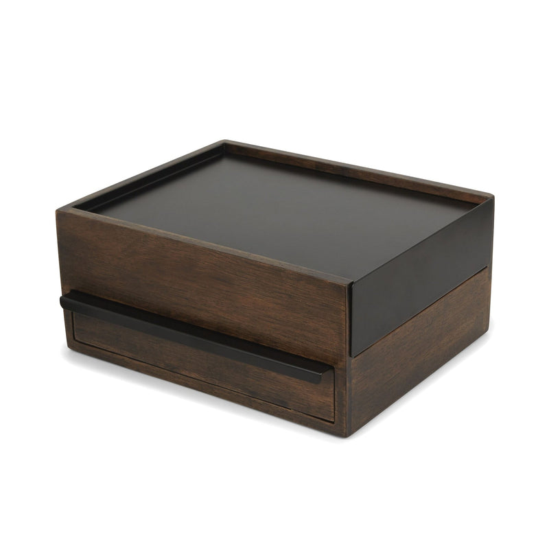 Umbra Stowit Jewelry Box, Black/Walnut T5