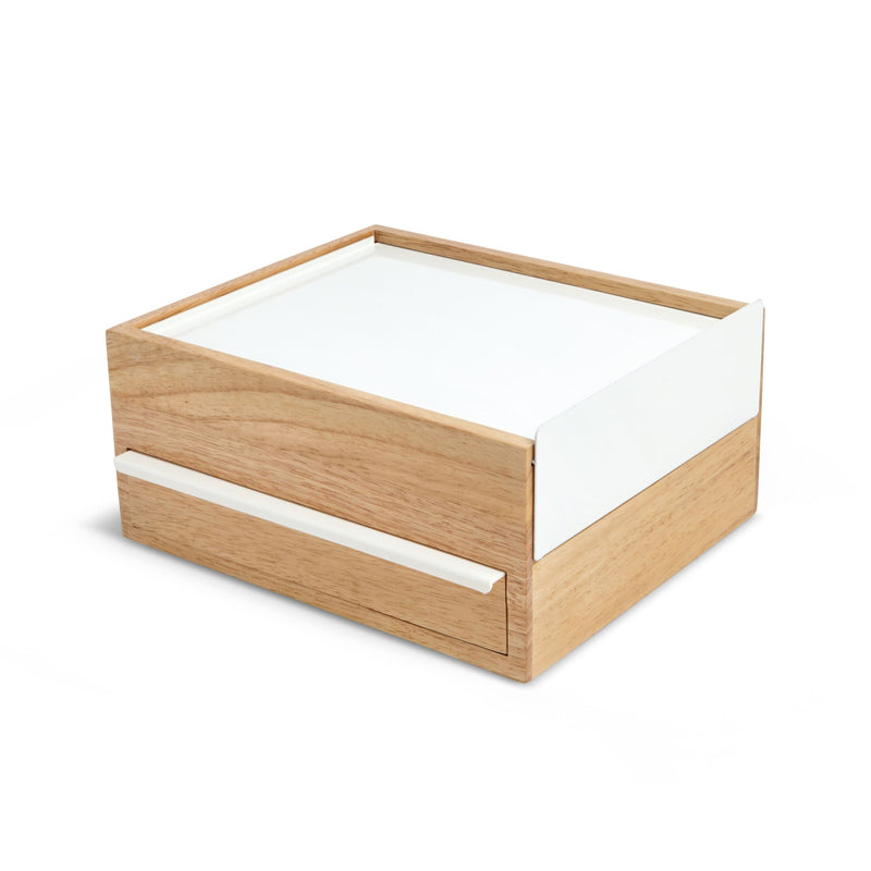 Umbra Stowit Jewelry Box, White/Natural R5