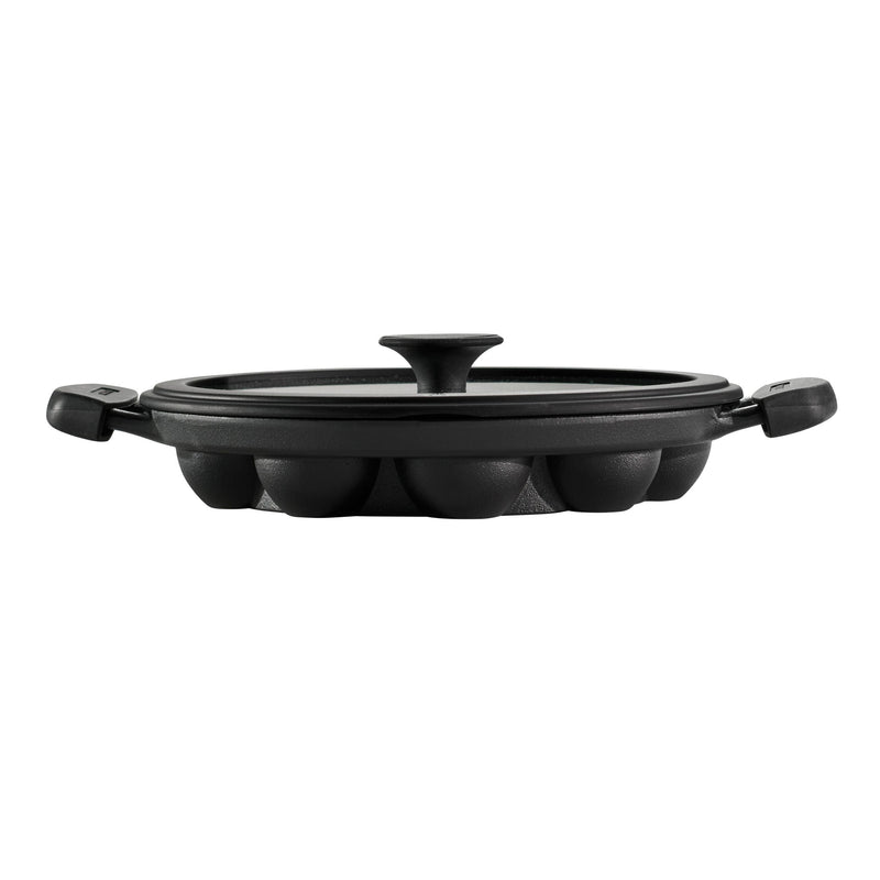 Utsava Pre-Seasoned Cast Iron Paniyarrakal with Lid P7