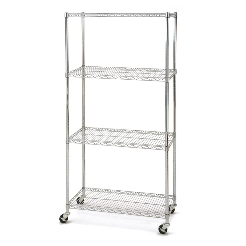Vancouver Classic 4-Tier NSF Shelving, 36-in x 18-in x 72-in, Chrome I4
