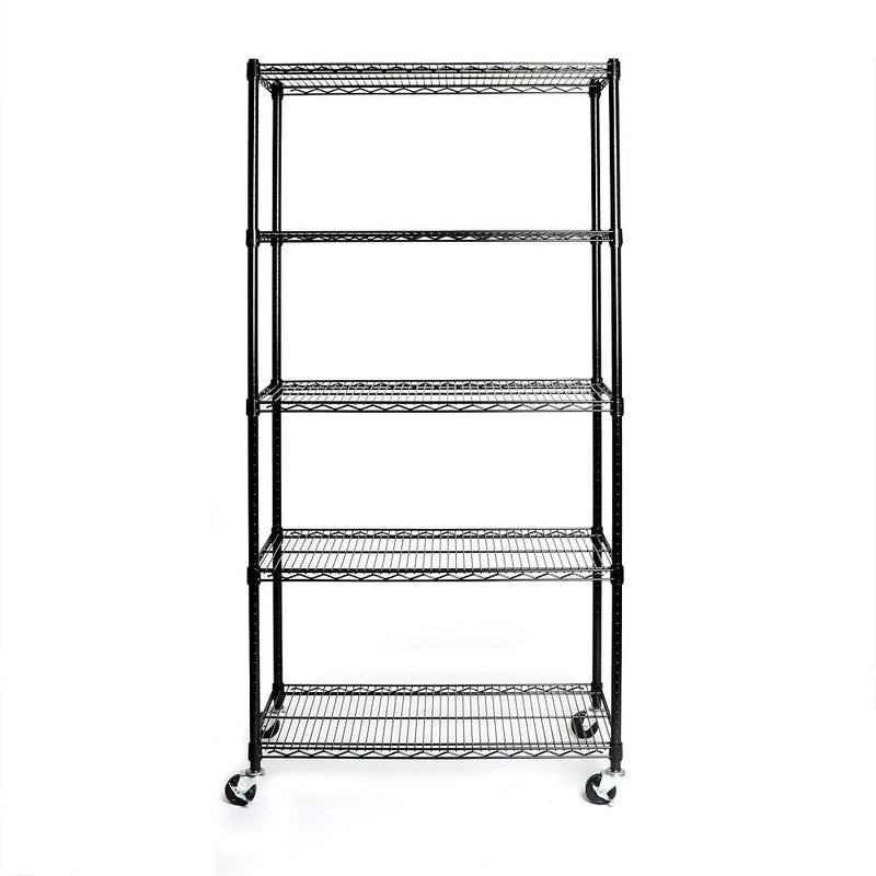 Vancouver Classics 5-Tier NSF Steel Shelving, 36-in x 18-in x 72-in, Black Y7
