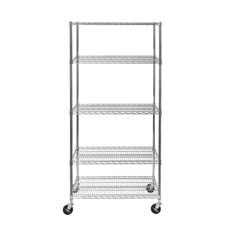 Vancouver Classics 5-Tier Shelving, 36-in x 24-in x 72-in, Chrome D3