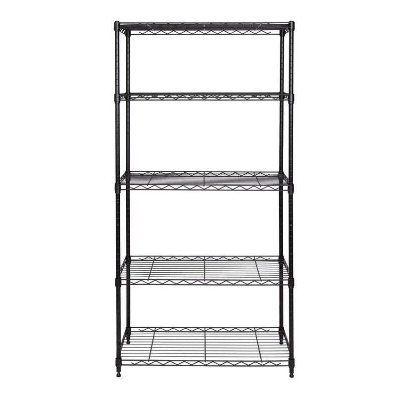 Vancouver Classics 5-Tier Steel Shelving, 30-in x 14-in x 60-in, Black Y6