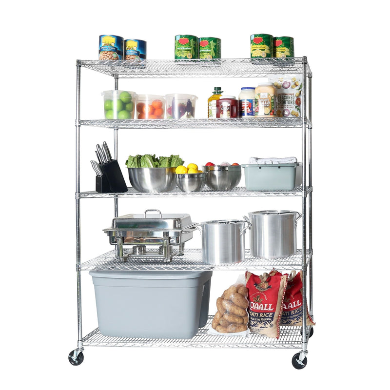 Vancouver Classics 5-Tier Steel Shelving Rack, 60-in x 24-in x 72-in T8