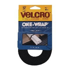 Velcro ONE-WRAP Heavy Duty Nylon Velcro Straps, Black, 12-ft x 3/4-in, 1-pk V0