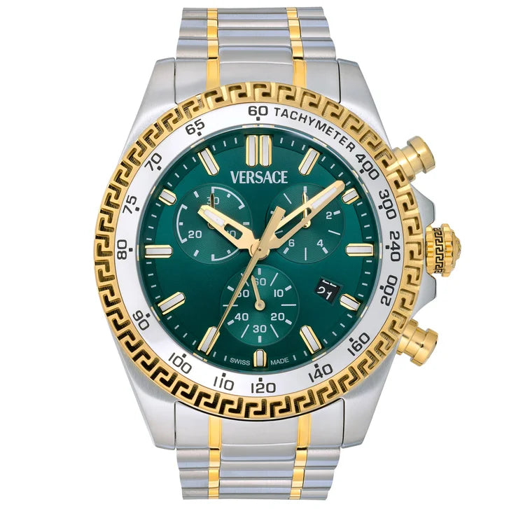 Versace Chrono X Green Dial Men's Watch K8