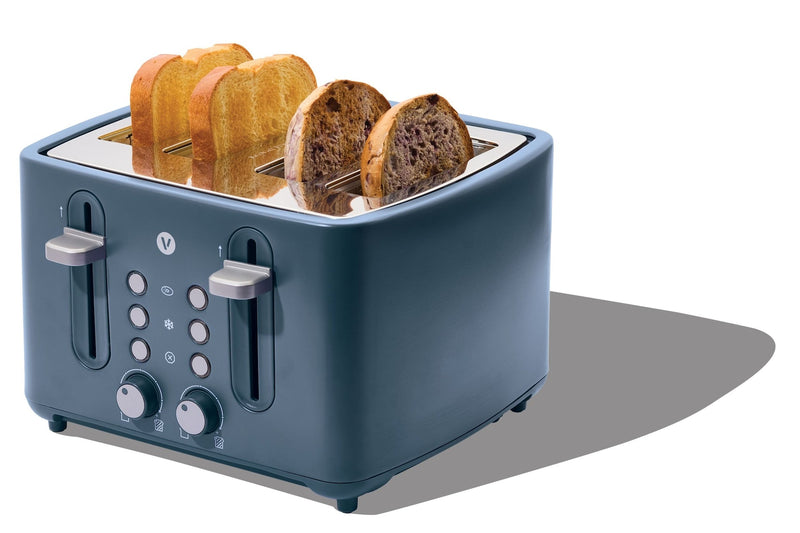 Vida 4-Slice Toaster with Extra-Wide Slots, Bluefin V6