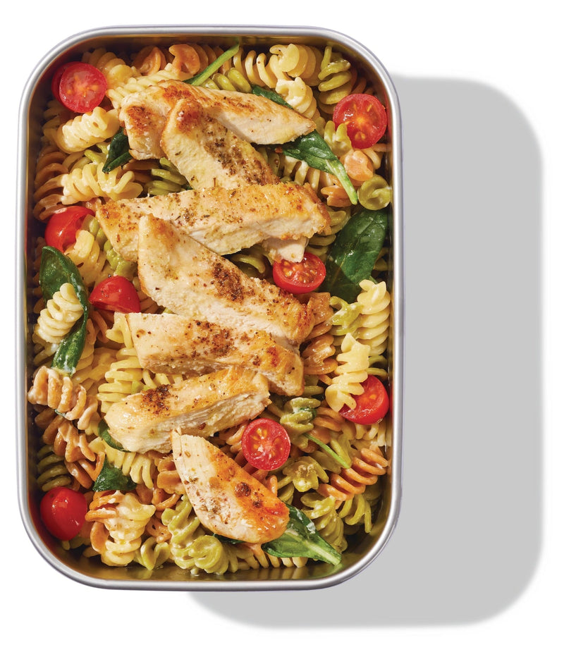 Vida by PADERNO 1-Compartment Stainless Steel Bento Lunch Box Food Storage Container with Leakproof Lid, Blue, 1.3-L U8