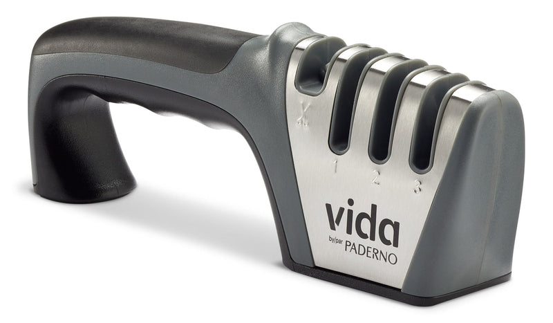Vida by PADERNO 4-in-1 Knife & Shear Sharpener with Ergonomic Grip N5