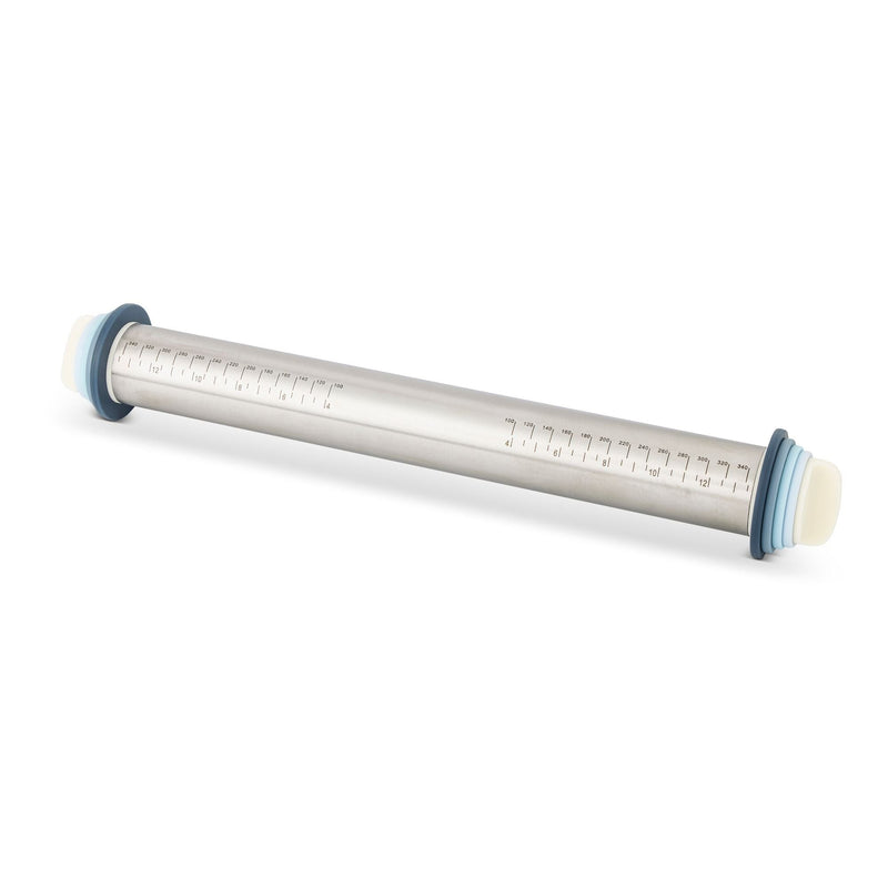 Vida by PADERNO Adjustable Stainless Steel Rolling Pin with Thickness Rings D6