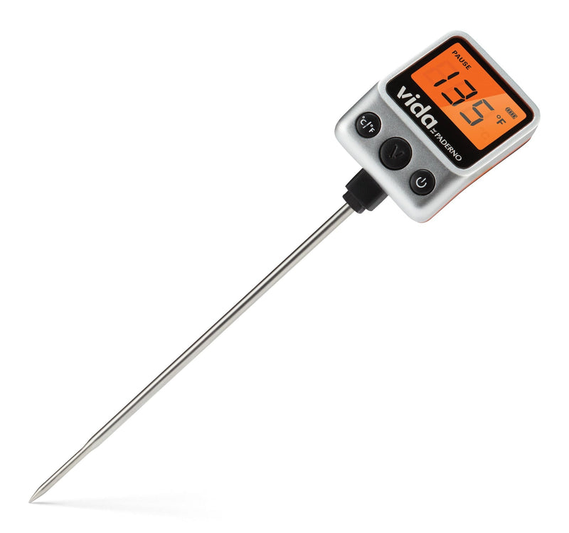 Vida by PADERNO Digital Instant Read BBQ Food Thermometer with Stainless Steel Probe G9