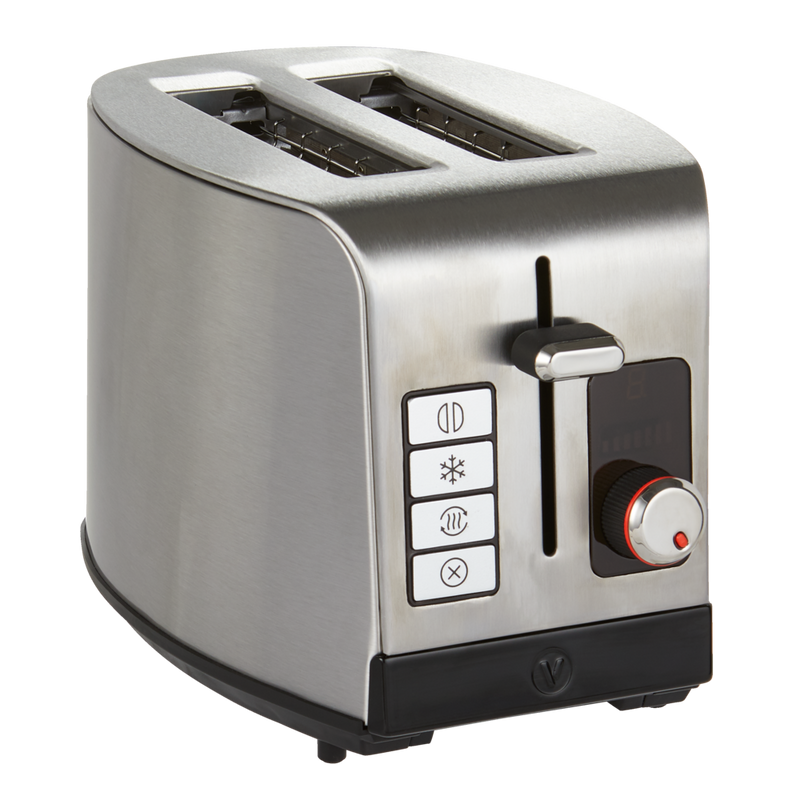 Vida by PADERNO Digital Stainless Steel Toaster, 2-Slice I3