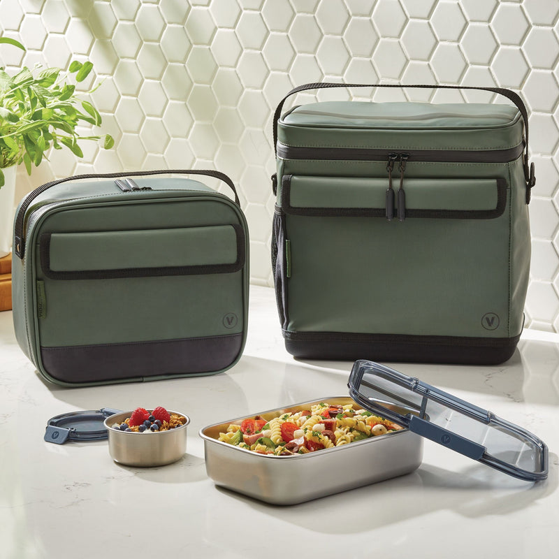 Vida by PADERNO Insulated Food Storage Lunch Bag, X-Large, Green, BPA-Free I2