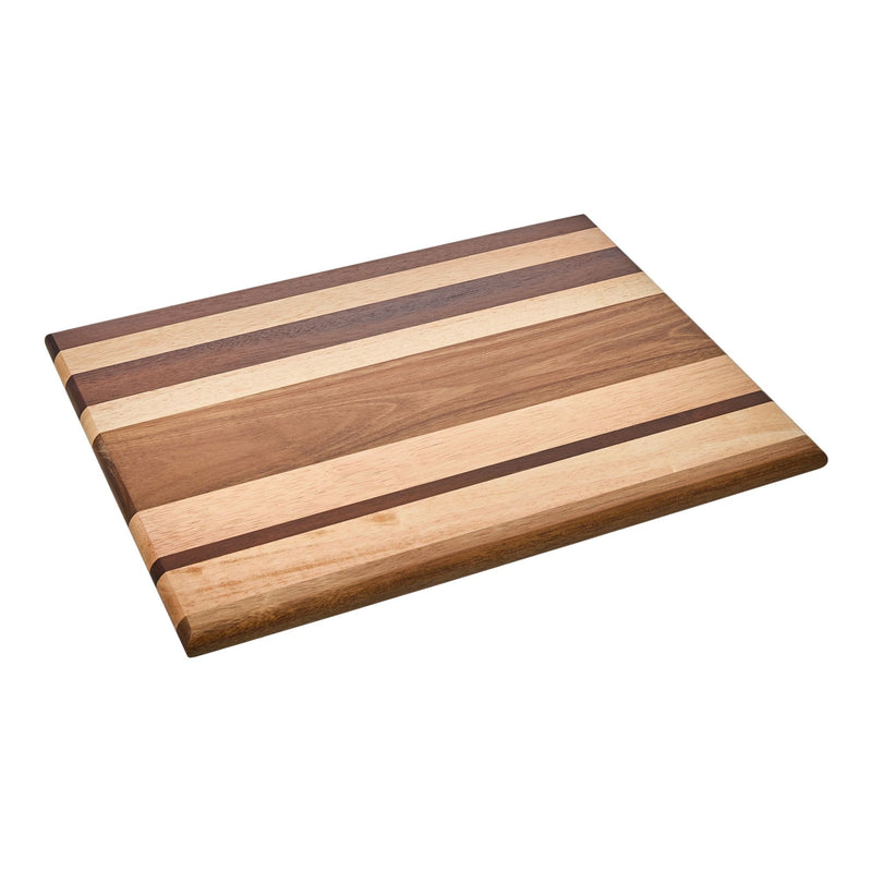 Vida by PADERNO Striped Multi Wood Large Cutting Board B1