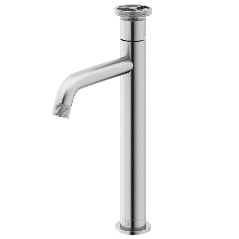 VIGO Cass 12-in Vessel Bathroom Faucet, Various Finishes B6