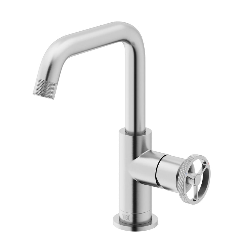 VIGO Cass 9-in Single-Hole Bathroom Faucet, Various Finishes T5