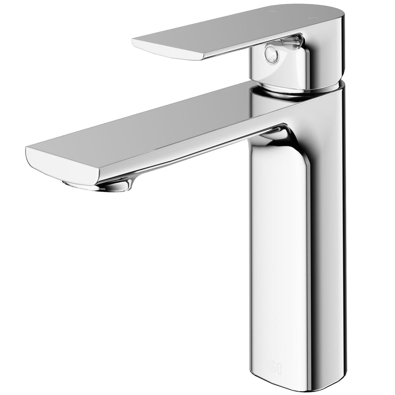 VIGO Davidson Single Handle Single Hole Bathroom Sink Faucet, WaterSense Certified, Chrome W3