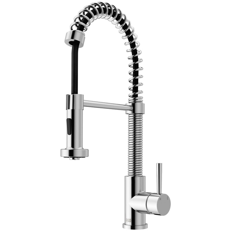 VIGO Edison Single Handle Pull Down Kitchen Faucet, Chrome S7
