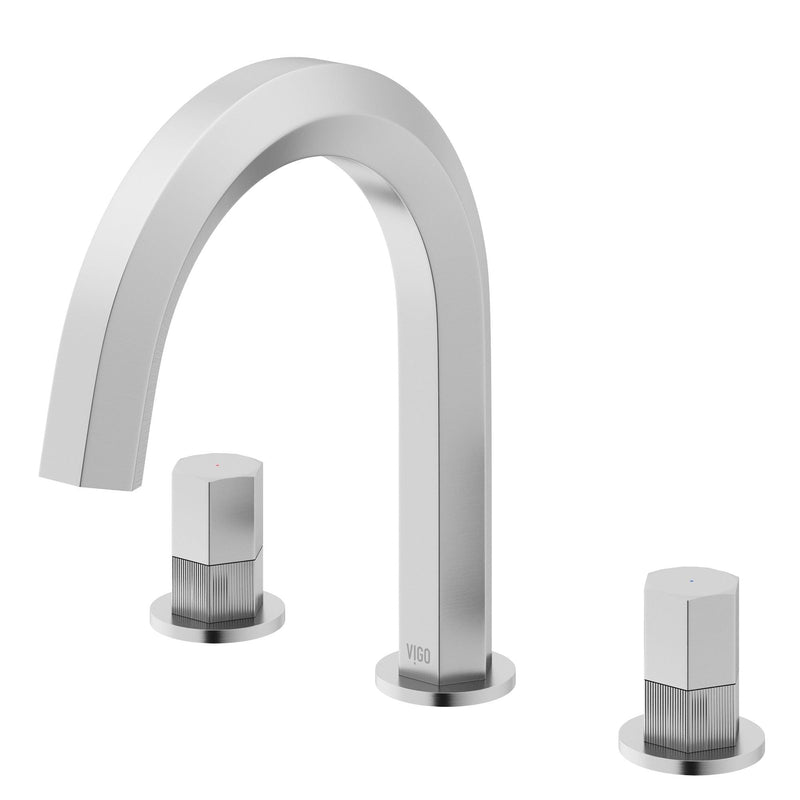 VIGO Hart 9-in 2-Handle Arched Bathroom Faucet, Various Finishes G1