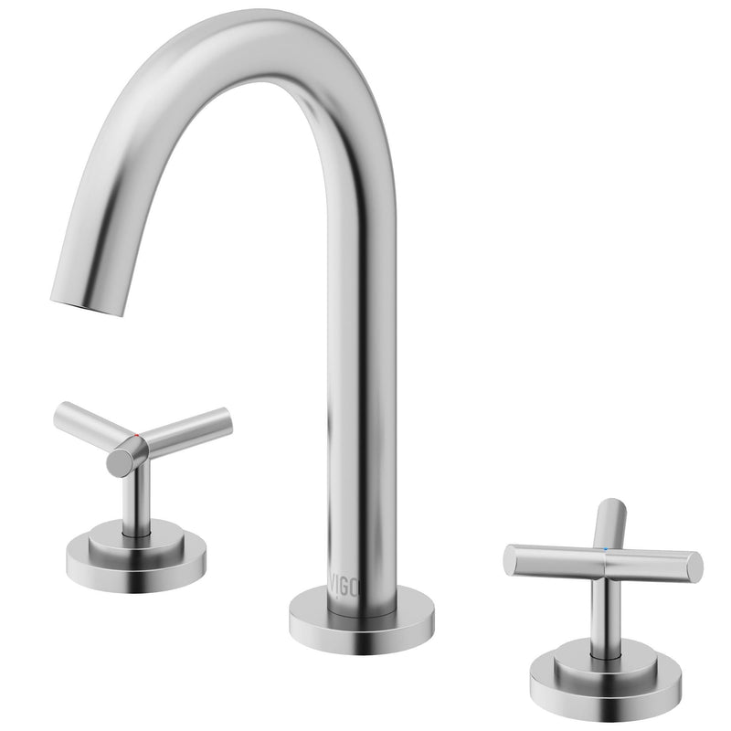 VIGO Jewel 9-in 2-Handle Bathroom Faucet, Various Finishes D6