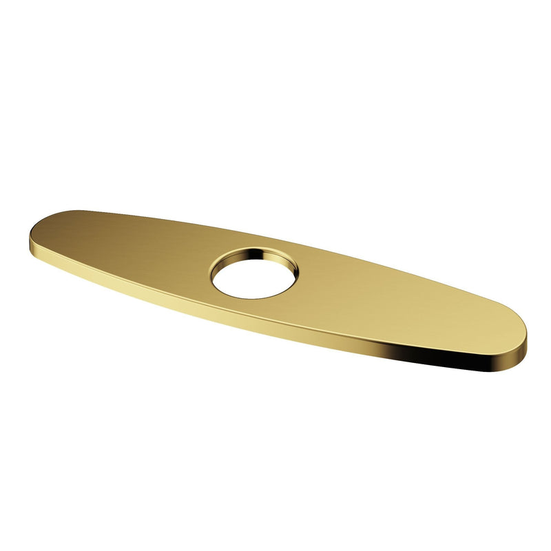 VIGO Kitchen Sink Faucet Hole Cover Deck Plate For 1 or 3 Hole, Matte Brushed Gold, 10-in H9