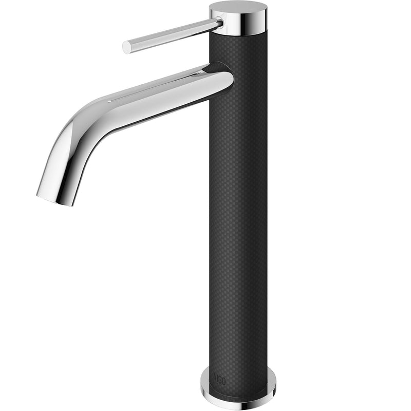 VIGO Lexington Single Handle Vessel Sink Bathroom Faucet with cFiber© Body, Chrome L6