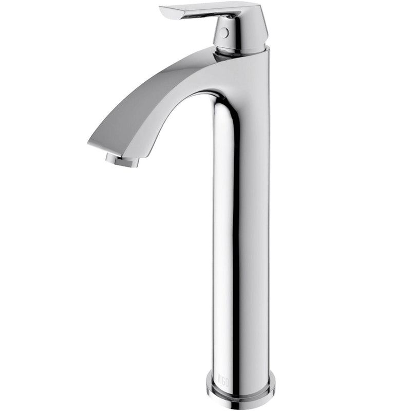 VIGO Linus Single Handle Vessel Sink Bathroom Faucet, Chrome D3