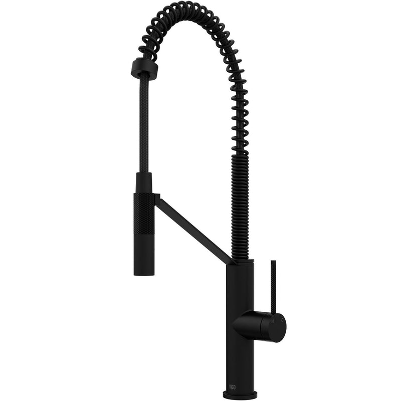 VIGO Livingston Magnetic Kitchen Faucet with Cfiber Technology, Matte Black Q0