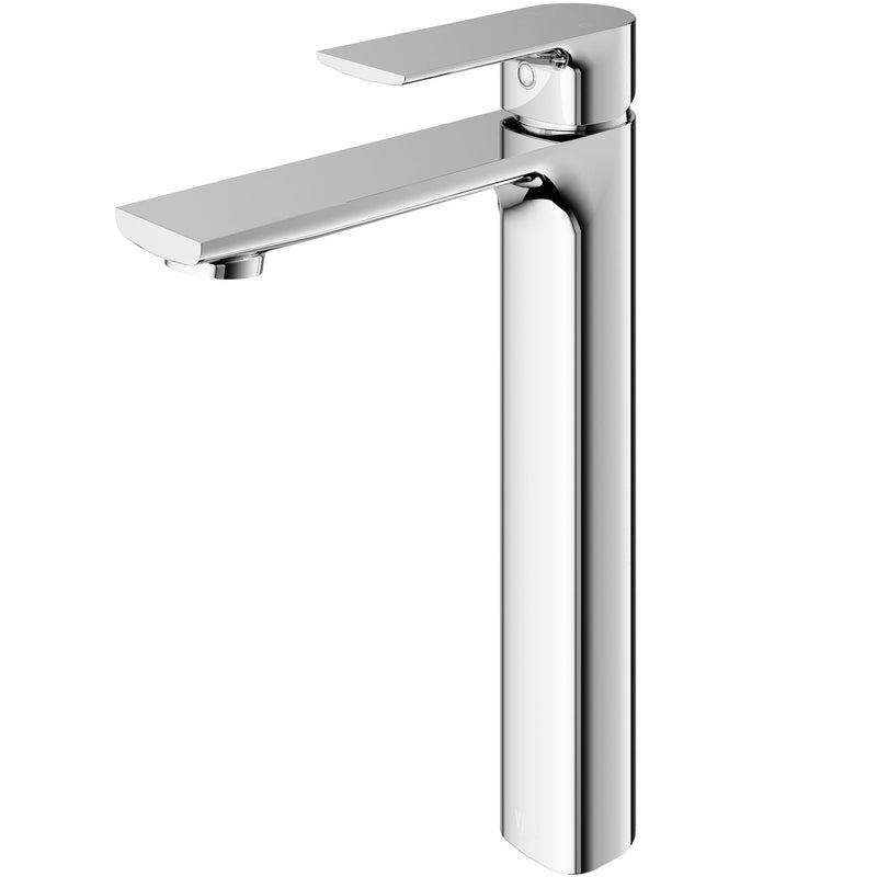 VIGO Norfolk Single Handle Vessel Single Hole Bathroom Sink Faucet, WaterSense Certified, Chrome, S6