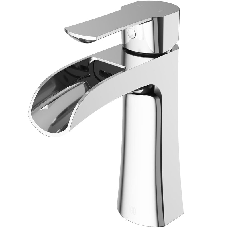 VIGO Paloma Single Handle Single Hole Bathroom Sink Faucet, WaterSense Certified, Chrome A6