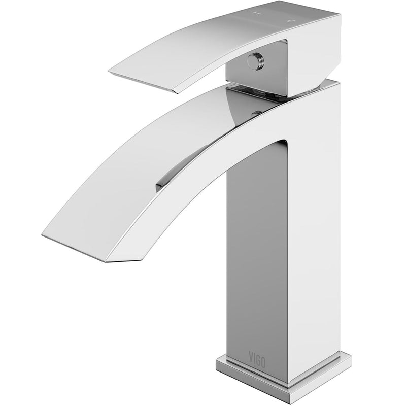VIGO Satro Single Handle Single Hole Bathroom Sink Faucet, WaterSense Certified, Chrome A3