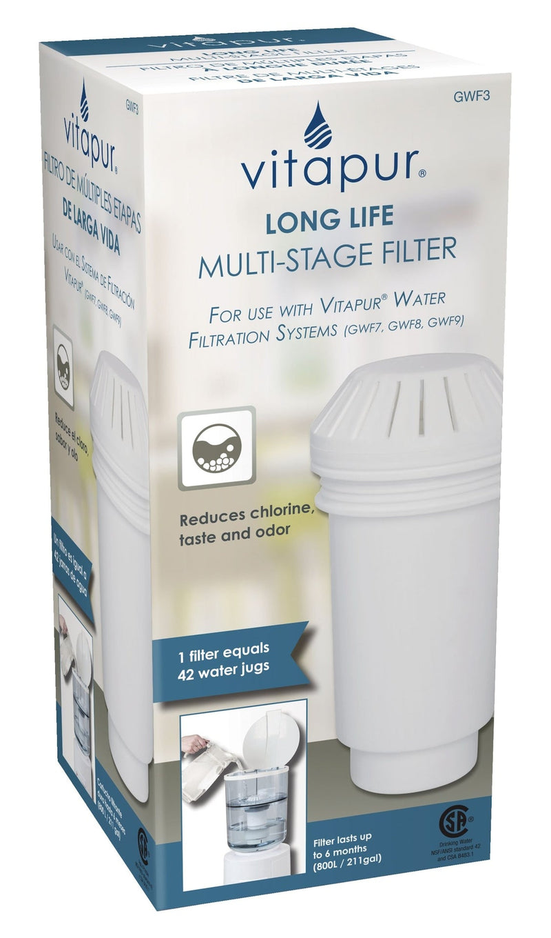 Vitapur Long Life Multi-Stage Replacement Filter For Vitapur Water Filtration Systems GWF7, GWF8, GWF9 S7