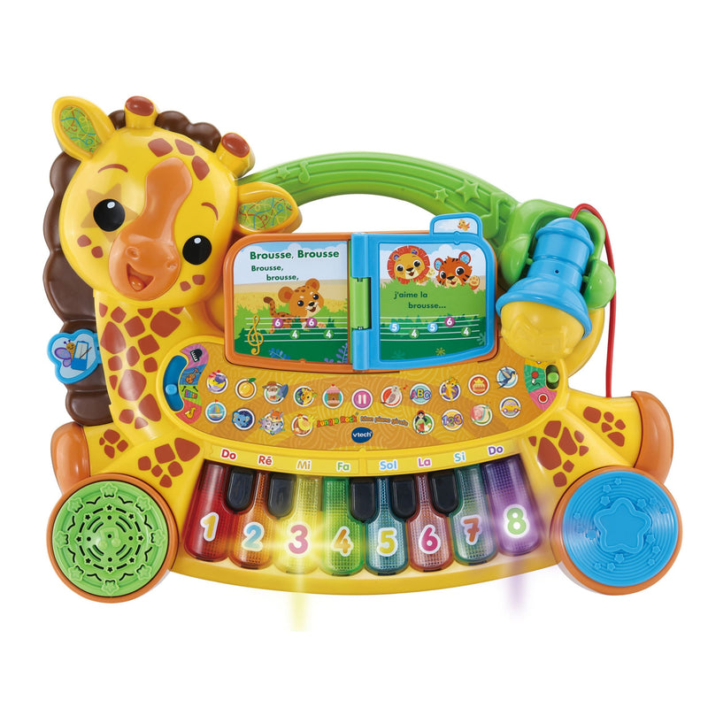 VTech Zoo Jamz Giraffe Piano (French Version), Battery Operated, Microphone included N8